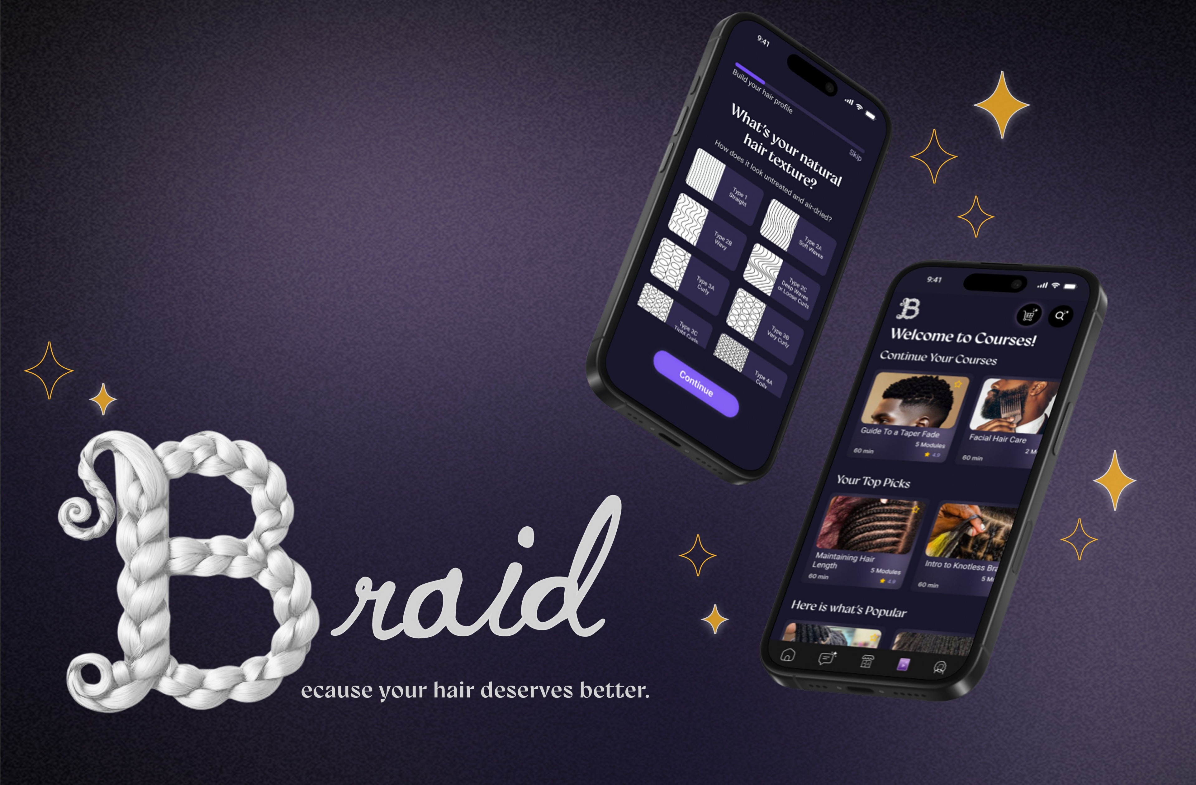 Braid — hand-lettered B logo with product lockup