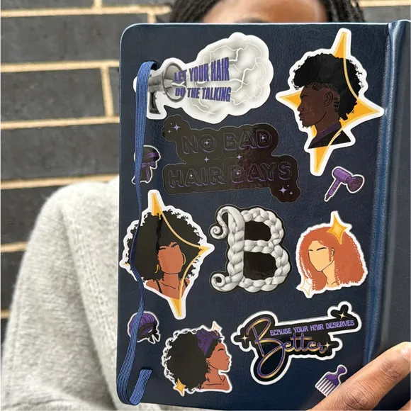 Braid sticker pack on a laptop lid