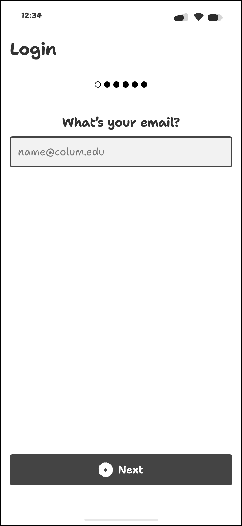 Login — what's your email?